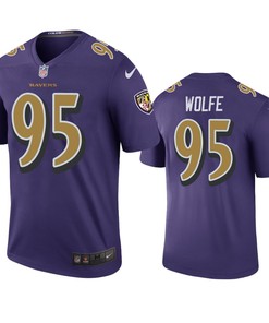 Baltimore Ravens Derek Wolfe Purple Color Rush Legend Jersey - Robokeg