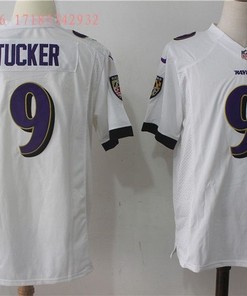 Baltimore Ravens Justin Tucker #9 2020 Nfl White Jersey Jersey - Robokeg