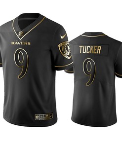 Baltimore Ravens Justin Tucker Black Golden Edition 2019 Vapor Untouchable Limited Jersey - Mens - Robokeg