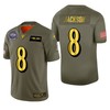 Baltimore Ravens Lamar Jackson 2019 Salute To Service Nfl 100 Mens Jersey Metallic - Robokeg