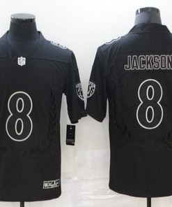 Baltimore Ravens Lamar Jackson #8 2020 Nfl Black Jersey Jersey - Robokeg