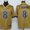 Baltimore Ravens Lamar Jackson #8 2020 Nfl Gold Jersey Jersey - Robokeg