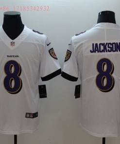 Baltimore Ravens Lamar Jackson #8 2020 Nfl White Jersey Jersey - Robokeg