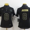 Baltimore Ravens Lamar Jackson #8 Nfl 2020 Black Womens Jersey - Robokeg