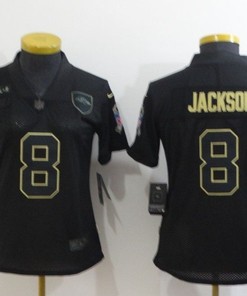 Baltimore Ravens Lamar Jackson #8 Nfl 2020 Black Womens Jersey - Robokeg