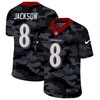 Baltimore Ravens Lamar Jackson #8 Nfl 2020 Camo Black Jersey - Robokeg