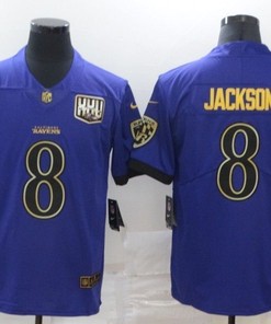 Baltimore Ravens Lamar Jackson #8 Nfl 2020 Indigo Jersey - Robokeg