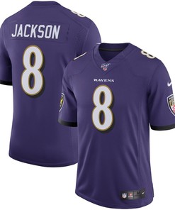 Baltimore Ravens Lamar Jackson Purple 100th Season Vapor Limited Jersey - Robokeg