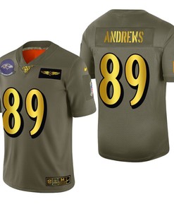 Baltimore Ravens Mark Andrews 2019 Salute To Service Nfl 100 Mens Jersey Metallic - Robokeg