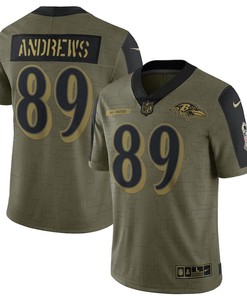 Baltimore Ravens Mark Andrews 89 Nfl Olive 2021 Salute To Service Player Men Jersey For Ravens Fans - Robokeg