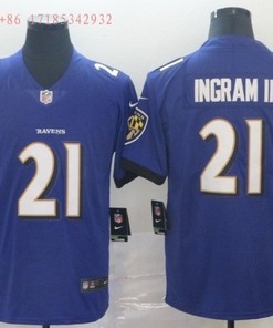 Baltimore Ravens Mark Ingram Jr. #21 2020 Nfl Blue Jersey Jersey - Robokeg