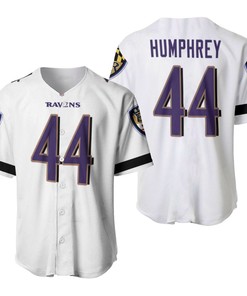 Baltimore Ravens Marlon Humphrey #44 Nfl Great Player White 100th Season 3d Designed Allover Gift For Baltimore Fans Baseball Jersey - Robokeg