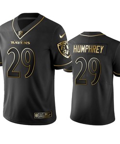 Baltimore Ravens Marlon Humphrey Black Golden Edition 2019 Vapor Untouchable Limited Jersey - Mens - Robokeg