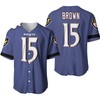 Baltimore Ravens Marquise Brown #15 Nfl American Football Custom Game Purple 2019 3d Designed Allover Gift For Baltimore Fans Baseball Jersey - Robokeg