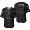 Baltimore Ravens Marquise Brown #15 Nfl American Football Team Black Golden Brandedition Vapor 3d Designed Allover Gift For Baltimore Fans Baseball Jersey - Robokeg