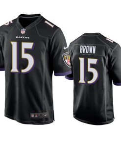 Baltimore Ravens Marquise Brown 2019 Nfl Draft Black Game Jersey - Robokeg