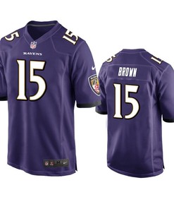Baltimore Ravens Marquise Brown 2019 Nfl Draft Purple Game Jersey - Robokeg