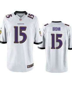 Baltimore Ravens Marquise Brown 2019 Nfl Draft White Game Jersey - Robokeg