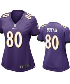 Baltimore Ravens Miles Boykin 2019 Nfl Draft Purple Game Womens Jersey - Robokeg