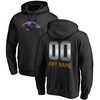 Baltimore Ravens Nfl Pro Line By Branded Personalized Midnight Mascot Pullover Hoodie - Black - Robokeg