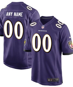 Baltimore Ravens Nike Custom Game Jersey - Purple - Robokeg