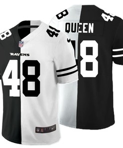 Baltimore Ravens Patrick Queen #48 Nfl 2020 Black And White Jersey - Robokeg