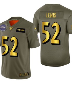 Baltimore Ravens Ray Lewis 2019 Salute To Service Nfl 100 Mens Jersey Metallic - Robokeg