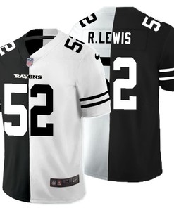 Baltimore Ravens Ray Lewis #52 Nfl 2020 Black And White Jersey - Robokeg