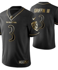 Baltimore Ravens Robert Griffin Iii 3 2021 Nfl Golden Brandedition Black Jersey Gift For Ravens Fans - Robokeg