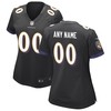Baltimore Ravens Womens Alternate Custom Game Jersey - Black Custom Jerseys Nfl - Robokeg