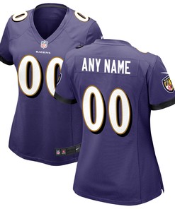 Baltimore Ravens Womens Custom Game Jersey Purple Custom Jerseys Nfl - Robokeg
