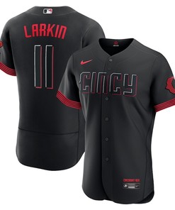 Barry Larkin 11 Cincinnati Reds 2023 City Connect Player Elite Jersey - Black - Robokeg