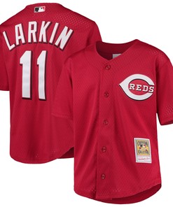 Barry Larkin Cincinnati Reds Mitchell & Ness Cooperstown Collection Mesh Batting Practice Jersey - Red Mlb - Robokeg