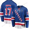 Ben Harpur 17 New York Rangers Stanley Cup 2023 Playoffs Patch Home Breakaway Men Jersey - Blue - Robokeg