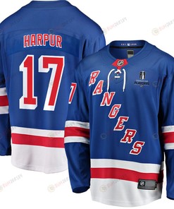 Ben Harpur 17 New York Rangers Stanley Cup 2023 Playoffs Patch Home Breakaway Men Jersey - Blue - Robokeg