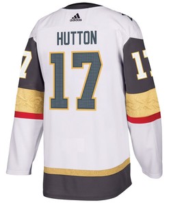 Ben Hutton 17 Vegas Golden Knights Stanley Cup 2023 Champions Patch Away Breakaway Men Jersey - White - Robokeg