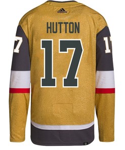 Ben Hutton 17 Vegas Golden Knights Stanley Cup 2023 Champions Patch Home Breakaway Men Jersey - Gold - Robokeg