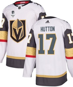 Ben Hutton 17 Vegas Golden Knights Stanley Cup 2023 Final Patch Away Breakaway Men Jersey - White - Robokeg