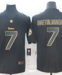 Ben Roethlisberger #7 Pittsburgh Steelers Nfl Explosion Legendary Gold Black Jersey - Robokeg