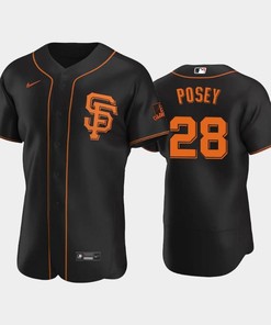 Black Giants 28 Buster Posey Alternate Jersey - Robokeg