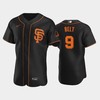 Black Giants 9 Brandon Belt Alternate Jersey - Robokeg