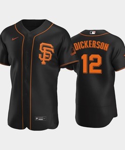 Black San Francisco Giants 12 Alex Dickerson Alternate Jersey - Robokeg