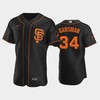 Black San Francisco Giants 34 Kevin Gausman Alternate Jersey - Robokeg