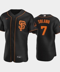 Black San Francisco Giants 7 Donovan Solano Alternate Jersey - Robokeg
