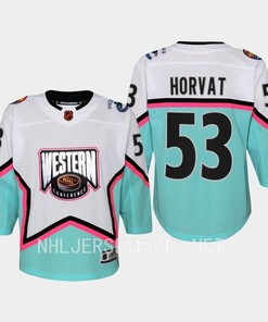 Bo Horvat 53 Vancouver Canucks 2023 All-Star Game Jersey White Equipment - Robokeg