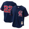 Bo Jackson California Angels Mitchell & Ness Cooperstown Collection Mesh Batting Practice Button-up Jersey - Navy Mlb - Robokeg