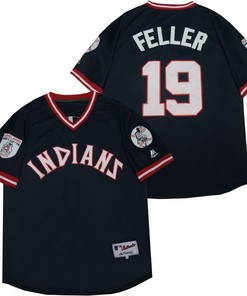 Bob Feller #19 2020 Mlb Black Jersey - Robokeg