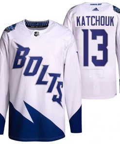 Boris Katchouk 2022 Stadium Series Lightning 13 White Primegreen Jersey Jersey - Robokeg