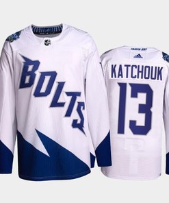 Boris Katchouk Lightning 2022 Stadium Series White Primegreen Jersey, Men Jersey - Robokeg