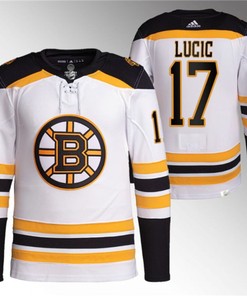 Boston Bruins #17 Milan Lucic White Stitched Jersey - Robokeg